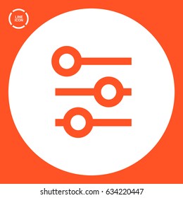 Filter control settings line vector icon
