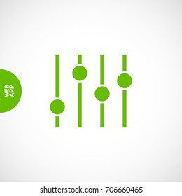 Filter control settings line vector icon