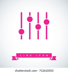 Filter control settings line vector icon