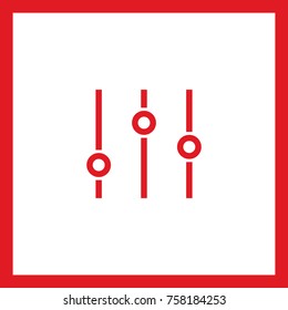Filter control settings line vector icon