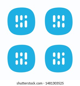 Filter control settings minimal icon in blue and white colors. Great for mobile app, web design, etc