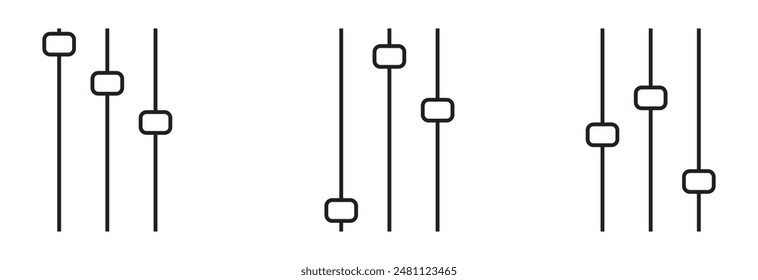 filter control settings vector design eps 10