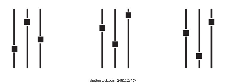 filter control settings vector design eps 10