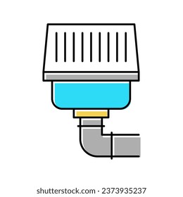 Filter von Dränage System Farbe Symbol Vektorgrafik. Filter des Entwässerungssystems Zeichen. einzelne Symbolillustration