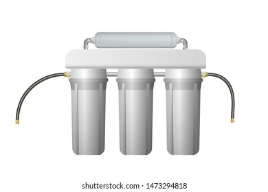 Filter for drink water purification. Vector illustration.