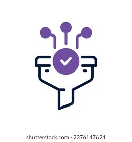filter dual tone icon. vector icon for your website, mobile, presentation, and logo design.