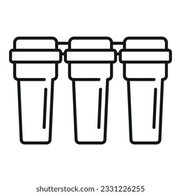 Filter ecology icon outline vector. Water treatment. Plastic container
