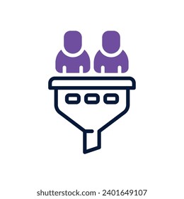 filter employee icon. vector dual tone icon for your website, mobile, presentation, and logo design.