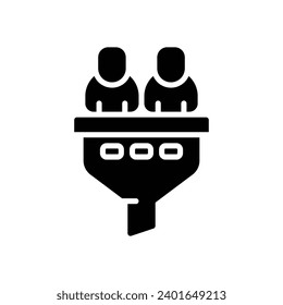 filter employee icon. vector glyph icon for your website, mobile, presentation, and logo design.