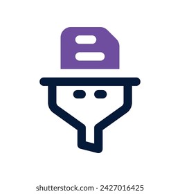 filter file icon. vector dual tone icon for your website, mobile, presentation, and logo design.