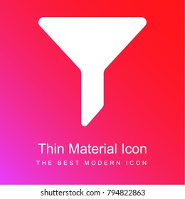 Filter filled tool symbol red and pink gradient material white icon minimal design