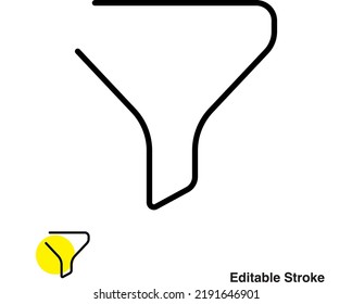 Filter Filtering Vector Line Icon