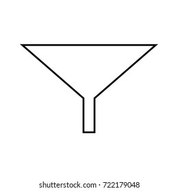 Filter or funnel black icon .