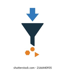 Filter, funnel, data variety icon. Simple editable vector illustration.