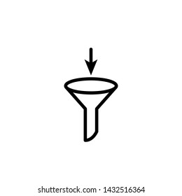 filter, funnel icon, illustration design template