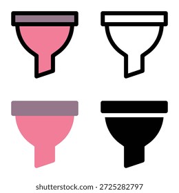 Iconos del embudo del Filtrar para la Búsqueda del comercio electrónico conveniente para los App móviles, los App del Web y los medios impresos. Múltiples iconos de estilo, 