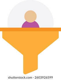 Filter Funnel Sort Icon Vector Flat Illustration