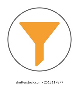 Filter und Trichter trendy Symbol aufrecht abstrakte Vektorgrafik bunte Kunstwerk schönes design.eps
