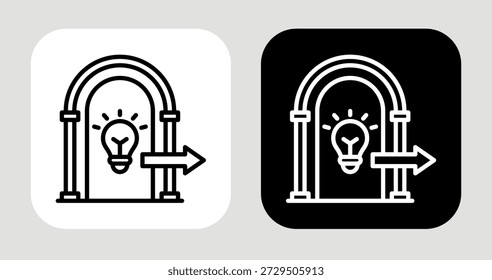 Filter Gate-Symbol in Schwarz-Weiß-Linie Stil