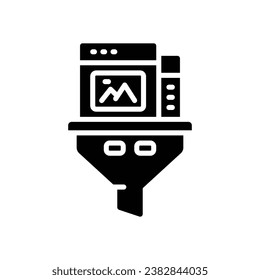 icono de glifo de filtro. icono vector para tu sitio web, móvil, presentación y diseño de logotipo.