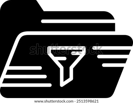 Filter Glyph Vector Icon Design