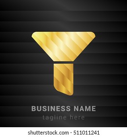 Filter Gold and Black silk fashion premium icon / Logo