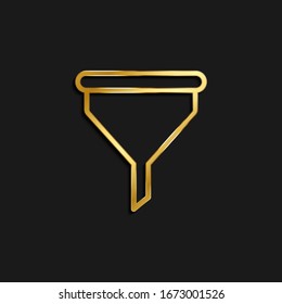 filter gold icon. Vector illustration of golden dark background