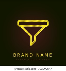 Filter golden metallic logo