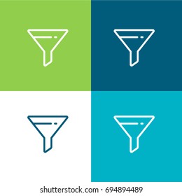 Filter green and blue material color minimal icon or logo design