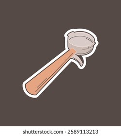 filter holder for espresso coffee machine, vector illustration, vector