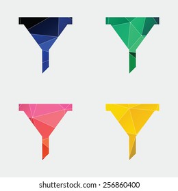 filter icon Abstract Triangle Geometrical background 