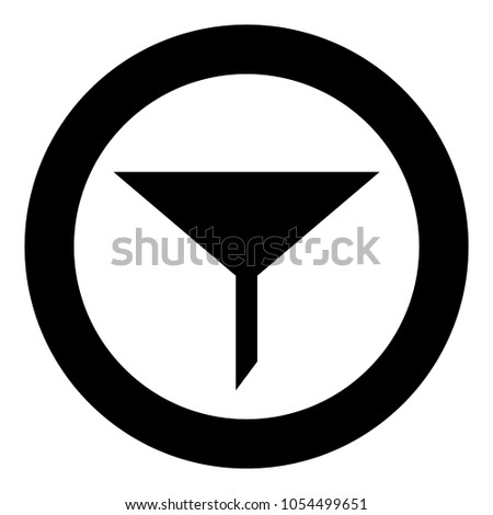 Filter  icon black color in circle or round
