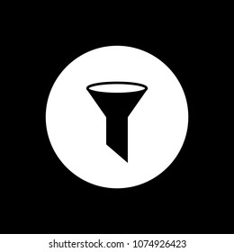 Filter icon black. Vector illustration