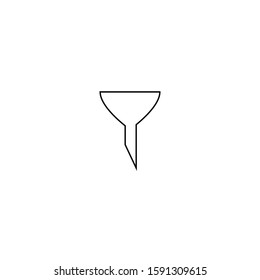 Filter icon. Bottle funnel symbol. Logo design element
