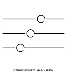 filter icon, control settings. Vector illustration. stock image.