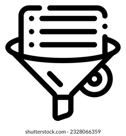 Filter Icon. Digital marketing concept. Outline icon