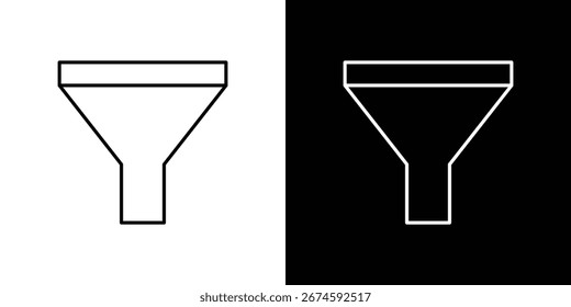 Filter icon. Editable stroke line icons