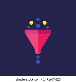 Filter, Icon With Funnel, Vector