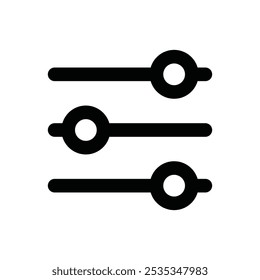 filter icon in glyph line vector design isolated background