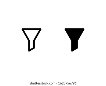Filter icon. With glyph and outline style