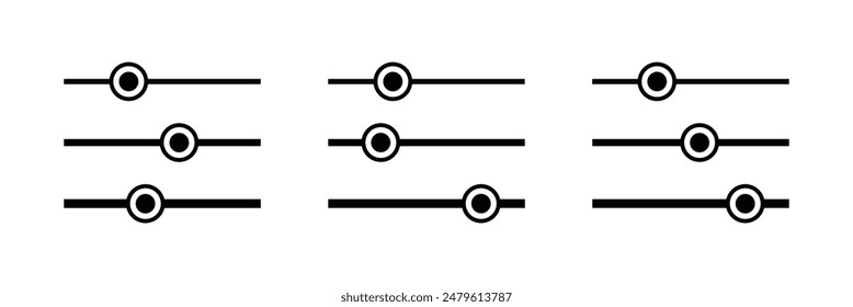 Filter icon in glyph or solid black style. Vector. Filter control vector. Eps 10.