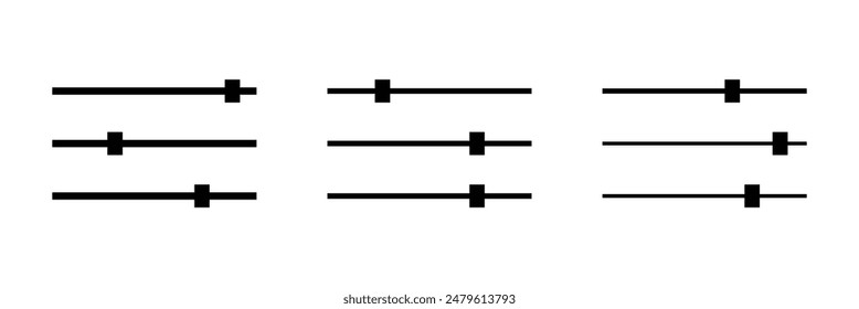 Filter icon in glyph or solid black style. Vector. Filter control vector. Eps 10.
