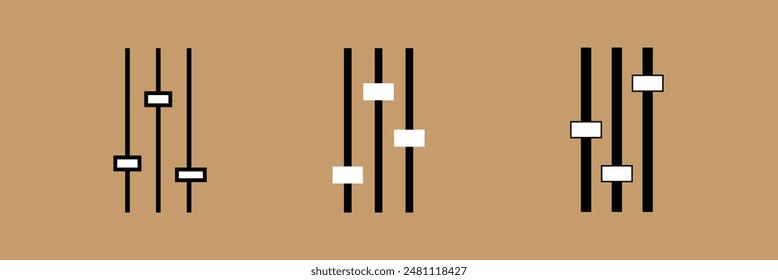 Icono de Filtrar en estilo glifo o negro sólido. Vector