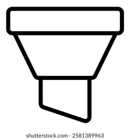 Filter icon illustration in line style. Perfect for website mobile app presentation. Suitable for any user interface and user experience