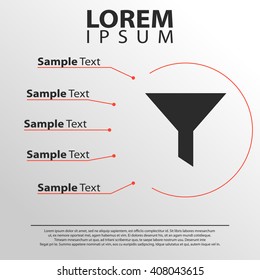 filter icon. filter infographics template