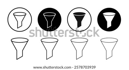 Filter icon Isolated flat vector in outline