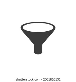 Filter Icon Isolated on Black and White Vector Graphic