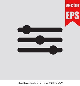 Filter icon isolated on grey background.Vector illustration.