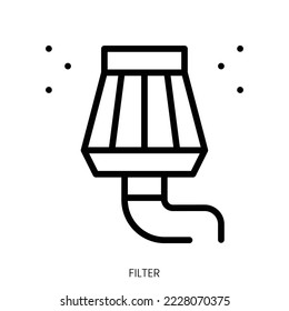 filter icon. Line Art Style Design Isolated On White Background