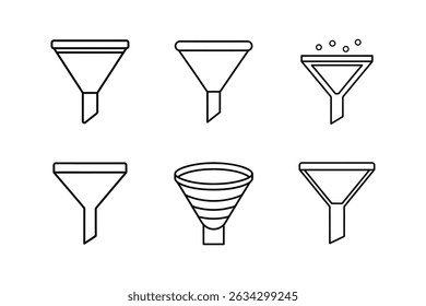 Ilustración vectorial de arte de línea de icono de Filtrar